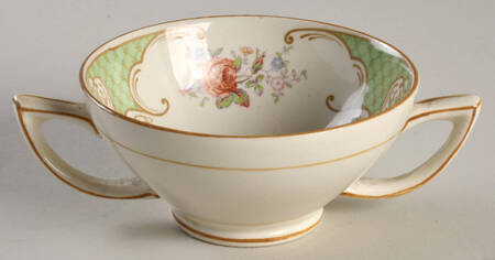 Staffordshire Rose Green Bouillon Cup