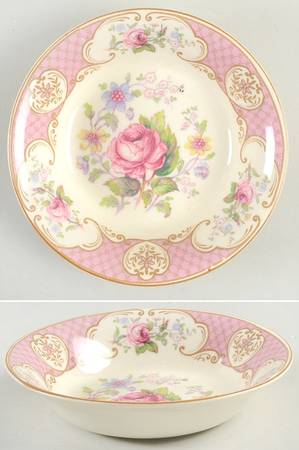 Staffordshire Rose Pink Fruit/Dessert (Sauce) Bowl