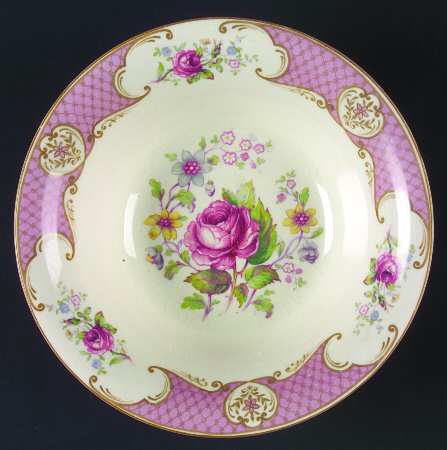 Staffordshire Rose Pink 8" Round Vegetable Bowl