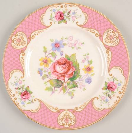 Staffordshire Rose Pink Salad Plate