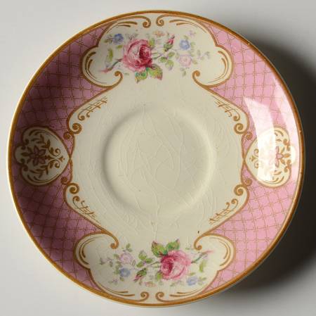 Staffordshire Rose Pink Saucer for Demitasse Cup