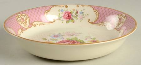 Staffordshire Rose Pink Coupe Soup Bowl
