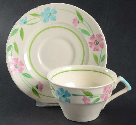 Sweet Briar Flat Cup & Saucer Set