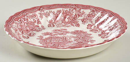 Tonquin Pink Red Coupe Soup Bowl