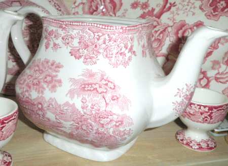 Tonquin Pink Red Teapot No Lid