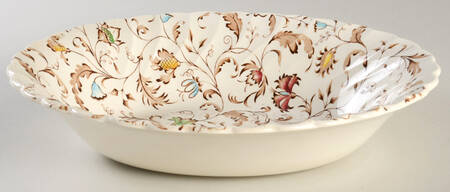Vanity Fair Multicolor 10" Oval Vegetable Bowl
