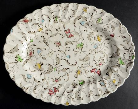 Vanity Fair Multicolor 12" Oval Serving Platter