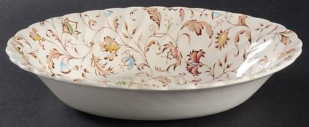 Vanity Fair Multicolor 9" Oval Vegetable Bowl
