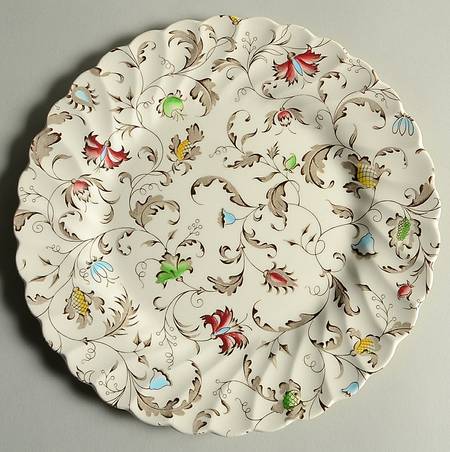 Vanity Fair Multicolor Luncheon Plate