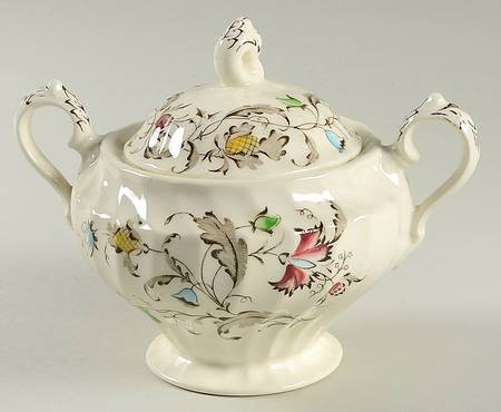 Vanity Fair Multicolor Sugar Bowl & Lid