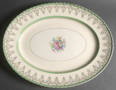 Valencia Green 16" Oval Serving Platter