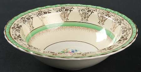 Valencia Green Rim Cereal Bowl
