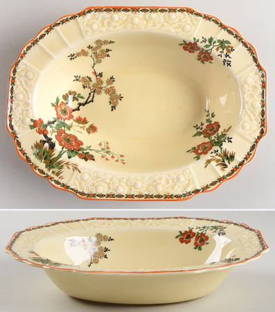 Wildflower 9" Oval Vegetable Bowl