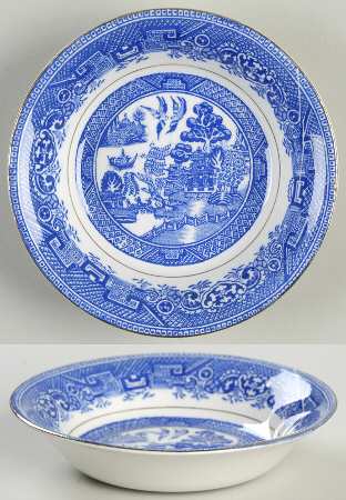 Willow Blue (Gold Trim) Fruit/Dessert (Sauce) Bowl