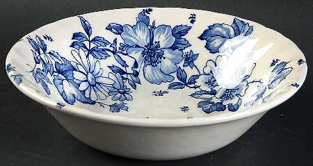 Wild Rose Blue Coupe Cereal Bowl