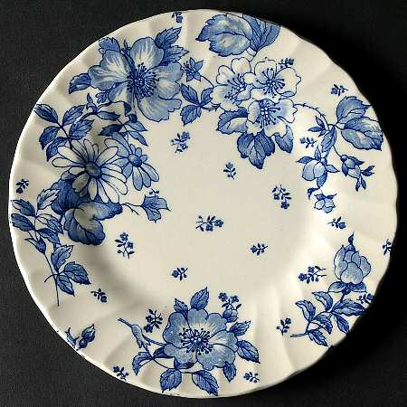 Wild Rose Blue Bread & Butter Plate