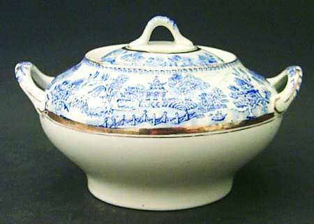Ye Olde Willow Sugar Bowl & Lid