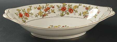 Flora 12" Oval Vegetable Bowl