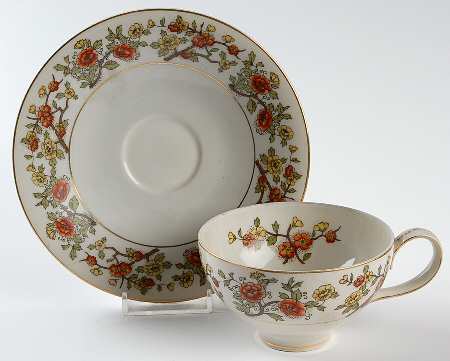 Flora Flat Cup & Saucer Set