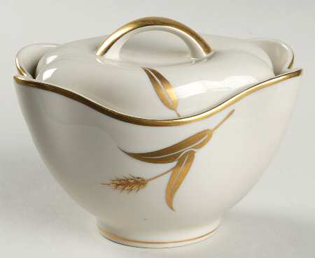 Midas (Cream Background, Occupied Japan) Sugar Bowl & Lid