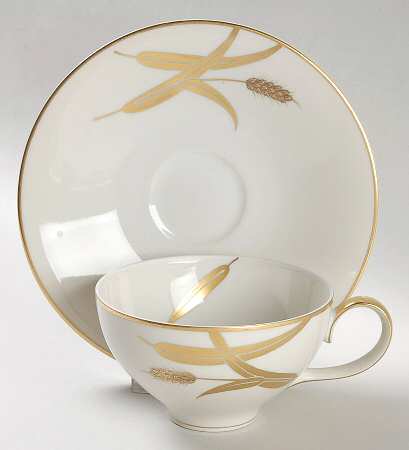 Midas (Cream Background, Occupied Japan) Flat Cup & Saucer Set