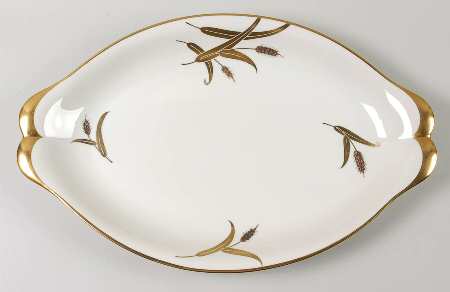 Midas (Cream Background, Occupied Japan) 17" Oval Serving Platter