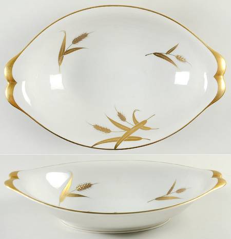 Midas (White Background) 11" Oval Vegetable Bowl
