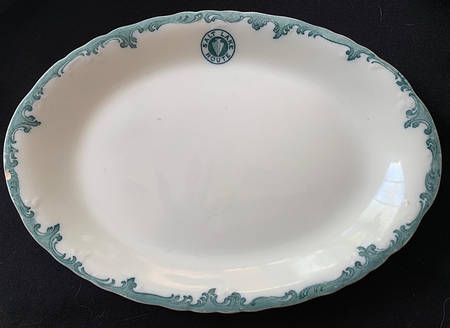Harriman Blue (San Pedro Los Angeles & Salt Lake) 12" Oval Serving Platter