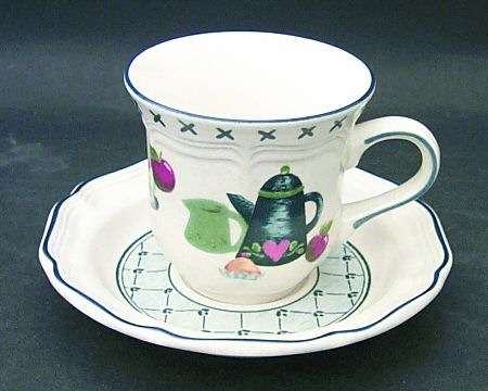 Country Treats Flat Cup & Saucer Set