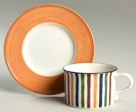 Harmony Yellow Flat Cup & Saucer Set