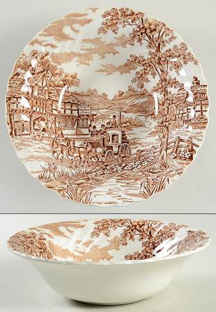 Coaching Days Brown 8" Round Vegetable Bowl