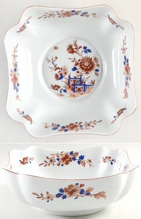 Amor'e Peony 9" Square Vegetable Bowl