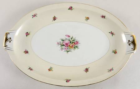 Garden Rose 17" Oval Serving Platter