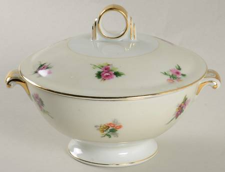Garden Rose Sugar Bowl & Lid
