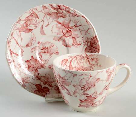 Bourbon Lily Flat Cup & Saucer Set