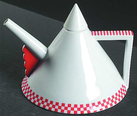 Red Graphics Teapot & Lid
