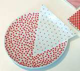 Red Graphics Dessert/Pie Plate