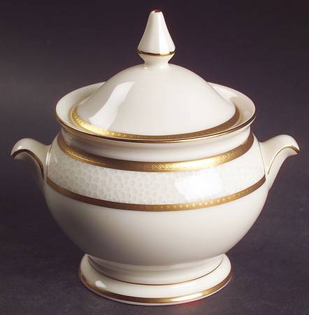 Ivory Flair Sugar Bowl & Lid