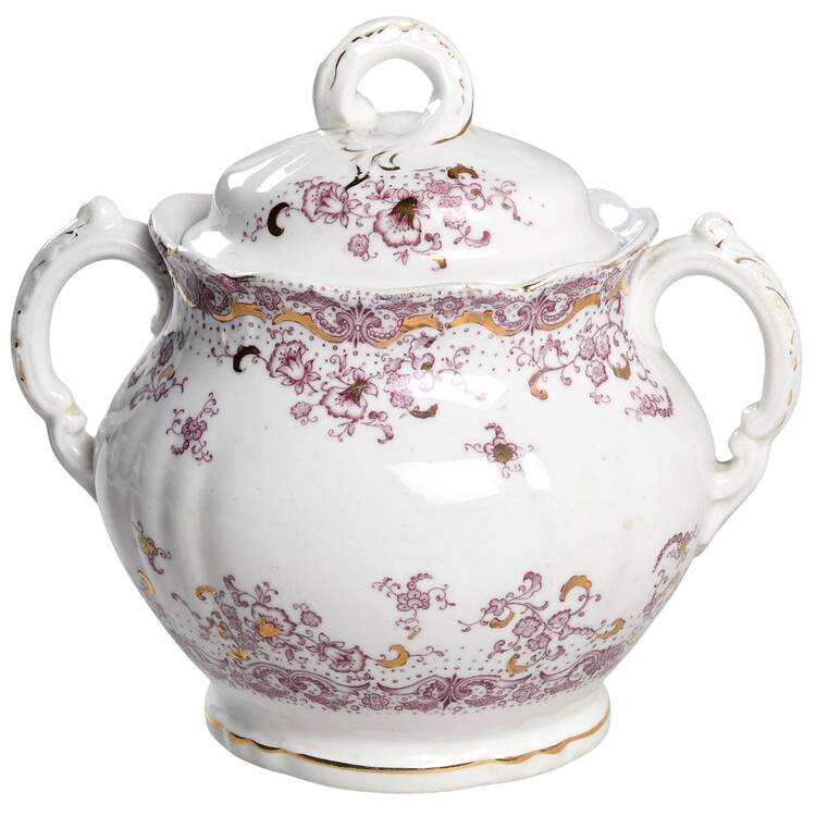 Alhambra (Pink) Sugar Bowl & Lid