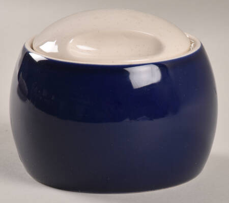 Navy Blue Sugar Bowl & Lid