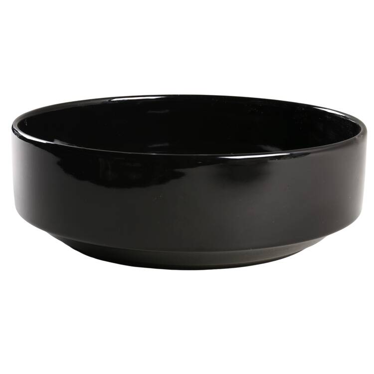 Black 8" Round Vegetable Bowl