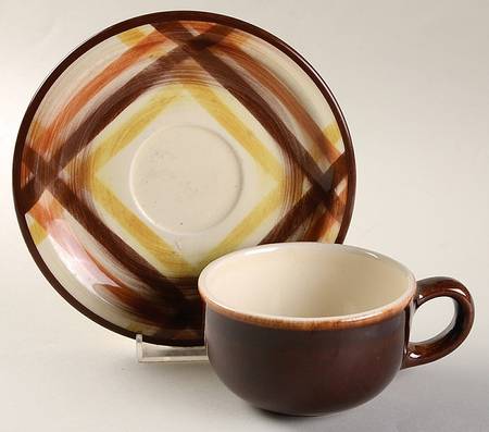 Butterscotch Flat Cup & Saucer Set