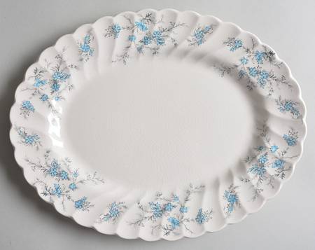 Forget Me Not 12" Oval Serving Platter
