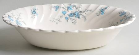 Forget Me Not 9" Oval Vegetable Bowl