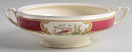 Chelsea Bird Red Round Vegetable No Lid