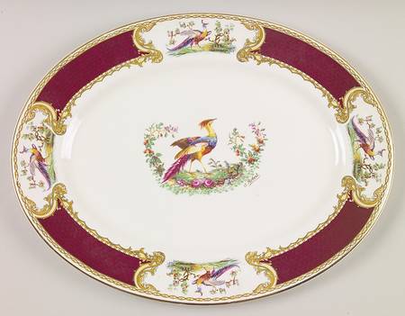 Chelsea Bird Red 12" Oval Serving Platter