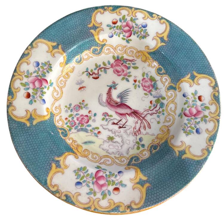 Cockatrice Turquoise (smooth) Large Rim Soup Bowl