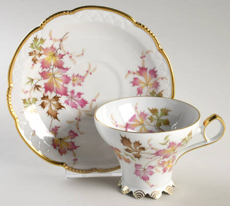 Autumn Leaves Footed Cup & Saucer Set
