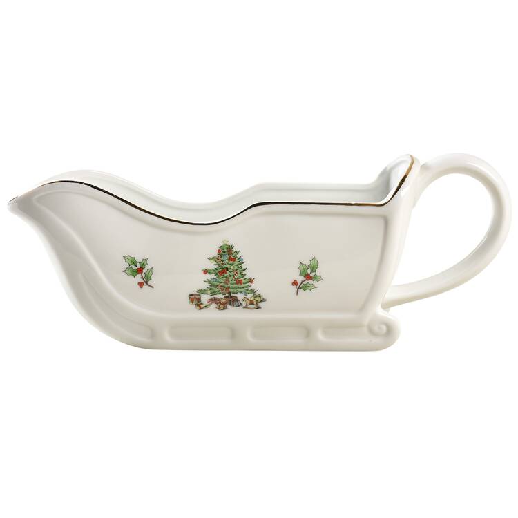 Home for the Holidays (Gold Band&Trim) Gravy Boat