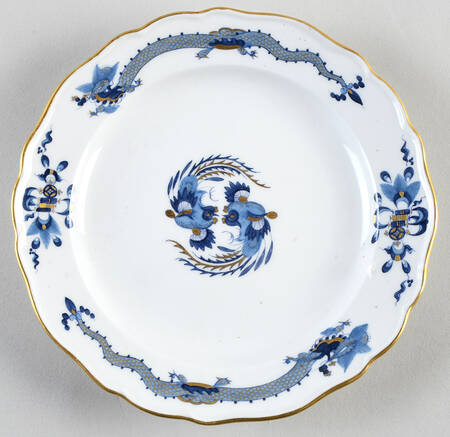 Dragon Blue (Gold Accent) Salad/Dessert Plate